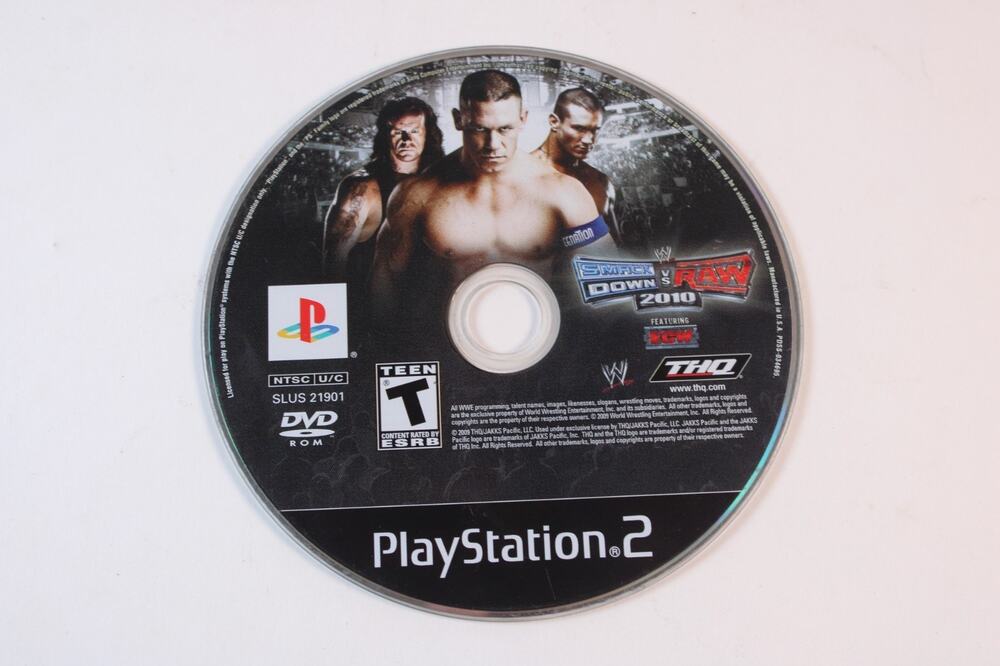 WWE Smackdown Vs. Raw 2010 (Sony Playstation 2, PS2) Game Disc Only, No Tracking